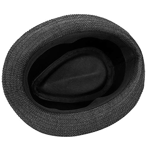Image of SIQITECHNO Straw Fedora Sun Hat Straw Cowboy Hat for Women Men Classic Short Brim Fedora Trilby Roll Up Panama Jazz Beach Cap
