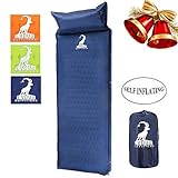 LYDUO Esterilla Acampada Autoinflable Colchón Impermeable y Aislante, Dormir, Acampada, Senderismo, Camping, Azul