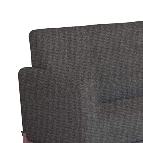 Sofá 3 Lugares Brooks Linho Cinza 180 cm