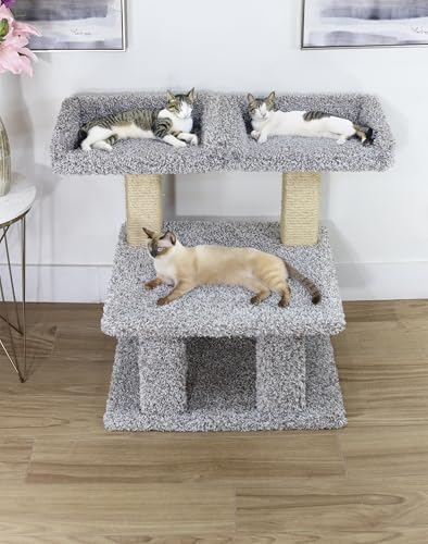New Cat Condos Extra Large Cat Post with 2 Window Perches
