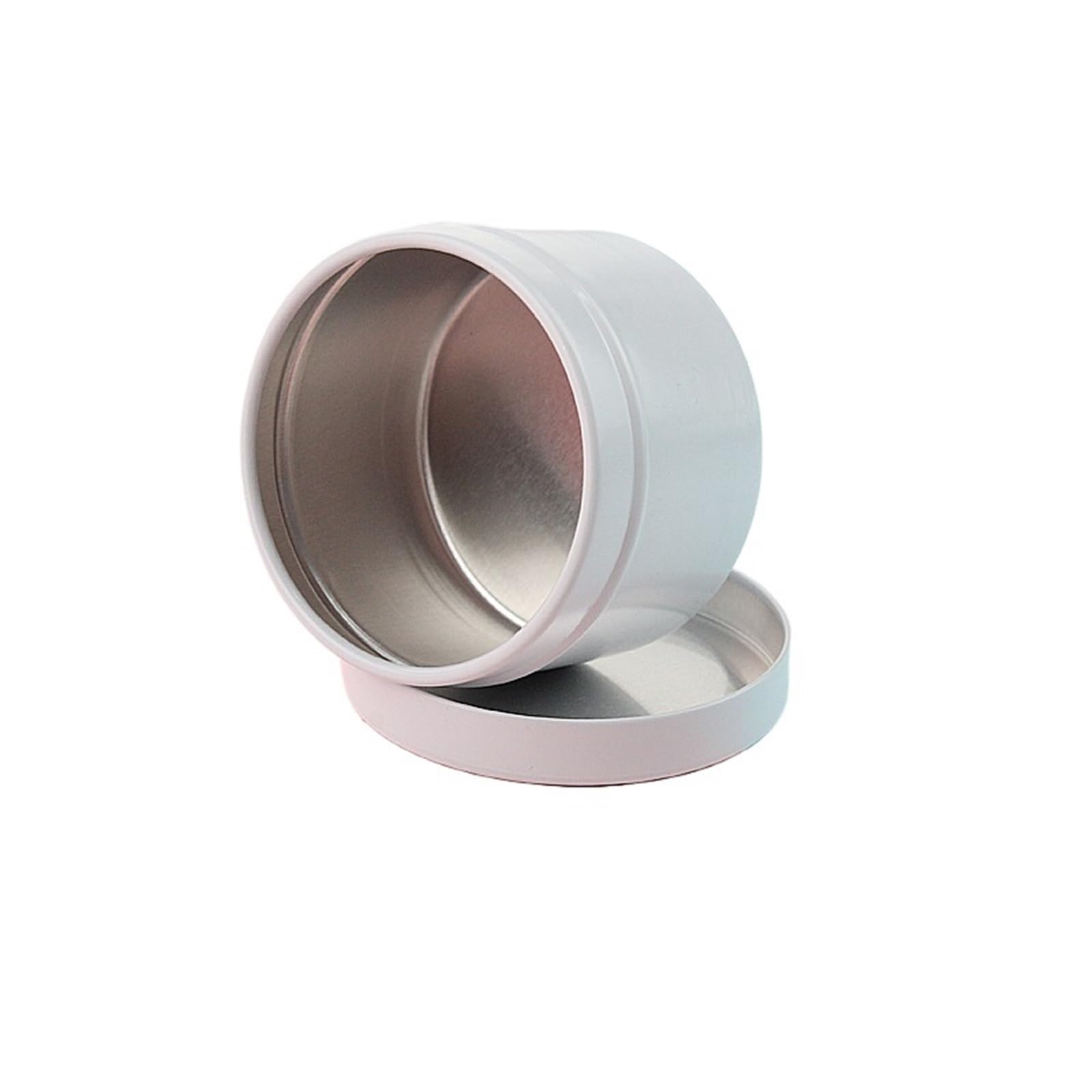 Candle Tins, Aluminum Round Tin Cans 50ml Candle Oil Cream Empty Jars Lid Multicolor 30/50/100 Pcs(White,30pcs)