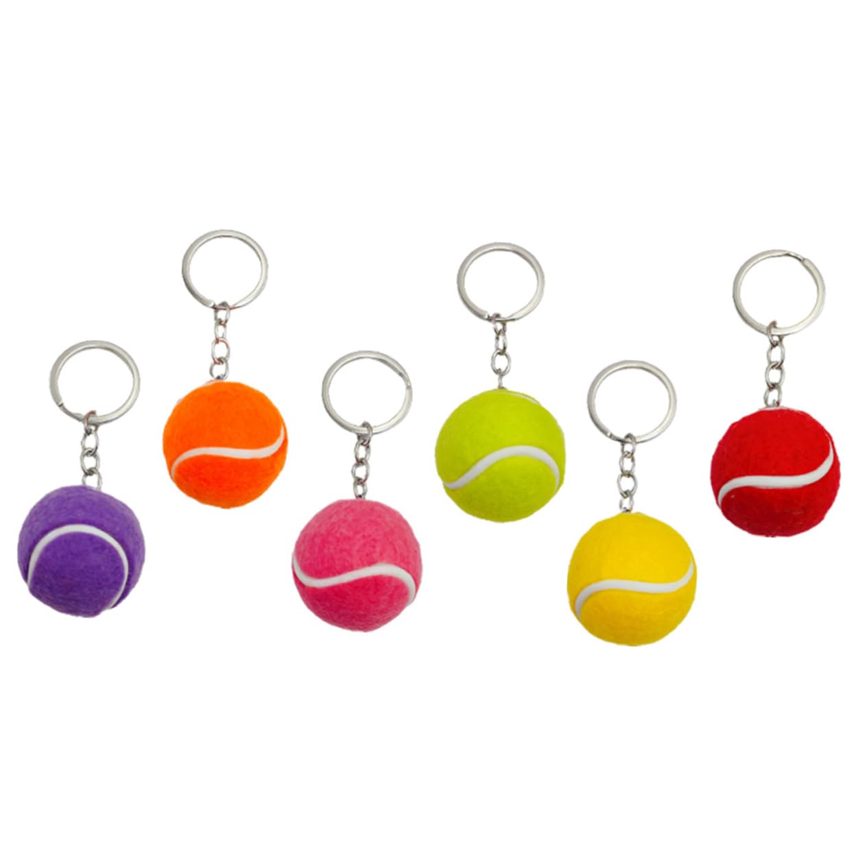 EXCEART 18piezas Llaveros De Tenis Miniaturas Clásicas Vibrantes Para Decorar Bolsos y Claves Recuerdos De Partidos Deportivos