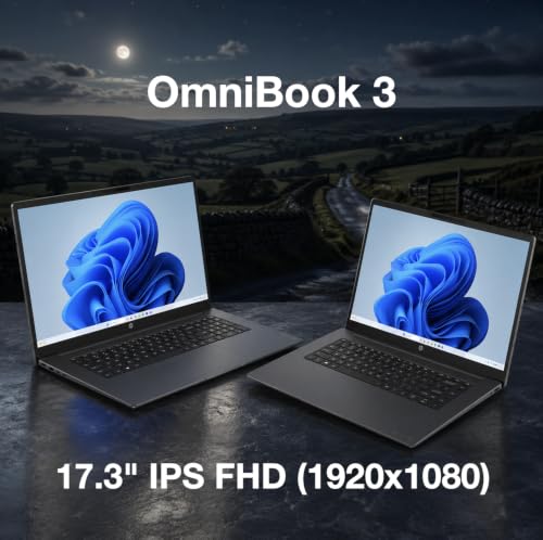 Image of HP OmniBook 3 Copilot + Laptop 17.3 inch 60Hz IPS FHD Display (16GB DDR5)