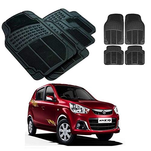 Trigcars Car Carpet Black Car Floor/Foot Mats for Maruti Suzuki Alto