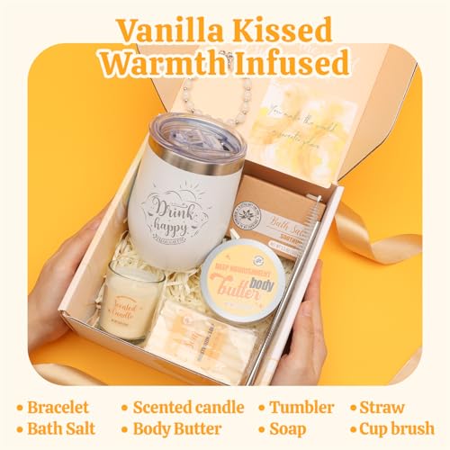 Image of Self Care Gifts for Women, Bath and Body Set for Women, 8 PCS Vanilla Spa Kit for Her Birthday, Mothers Day, Christmas Gifts for mom