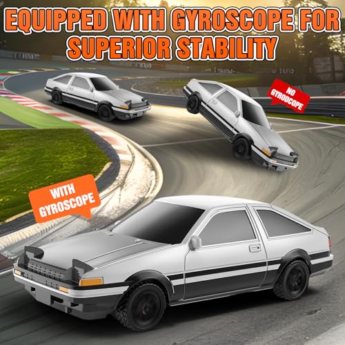 Image of RC Drift car, 1 /43 Mini Rc Drift car with Gyroscope, 2.4GHz Full Proportional Remote control Cars, 4WD High Speed Racing with Lights, Racing Tires, Model Cars Gift for Adults, Kids, Boys, Girls
