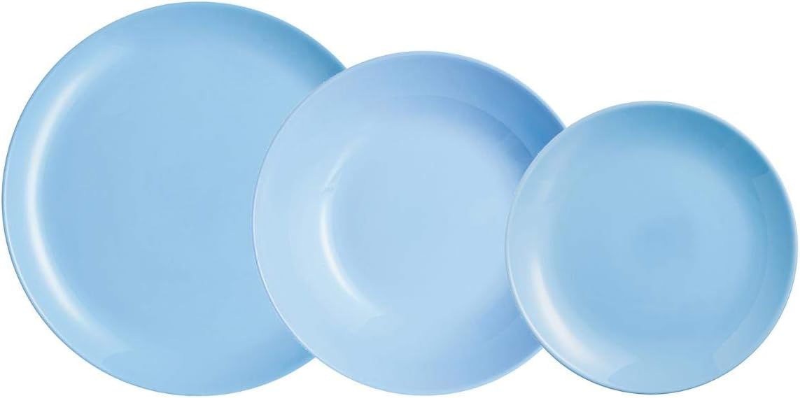Luminarc 0883314737059 Glass Dinnerware Set, Opal, Blue