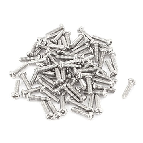 Image of uxcell M3 x 12mm 304 Stainless Steel Cross Head Phillips Pan Head Screws Bolt 60pcs
