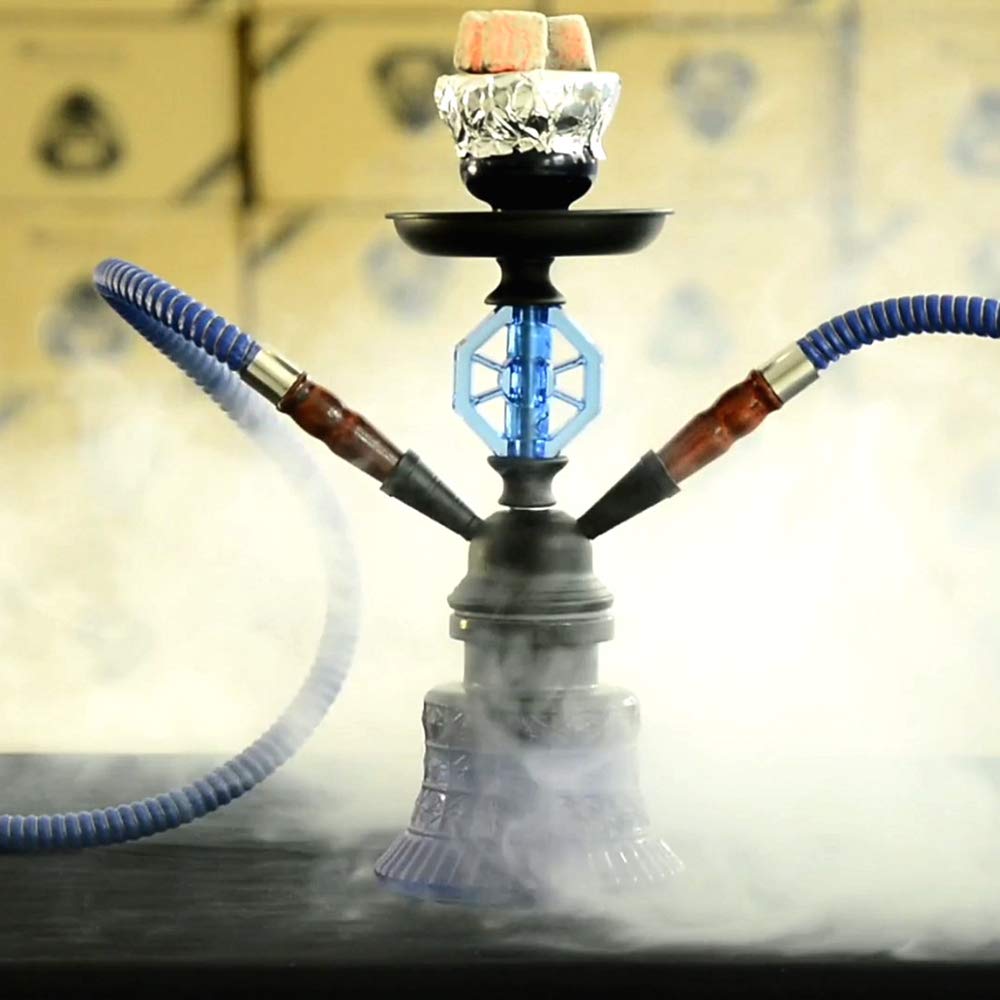 Shisha Modern Design Hookah Featuring con Clip de Carbono Gratis Gran Idea de Regalo, con Cuenco de Cerámica Creado para Durar Mucho Tiempo Set de Cachimba,Negro