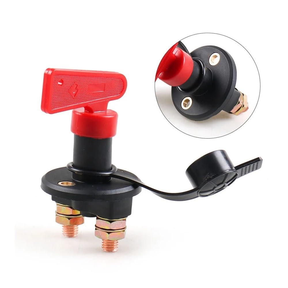Car Battery Isolator Disconnect Switch Power Kill Switch for Marine Car Boat(2 Holes)