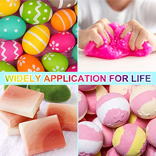 FANKOO Lebensmittelfarbe, 7x12ml, hochkonzentriert Lebensmittelfarbe Flüssig. Farben Set, zum Färben von Teig, Getränken, Aromen, Seifen, Slime. Tortendeko, Backzubehör (84ml)