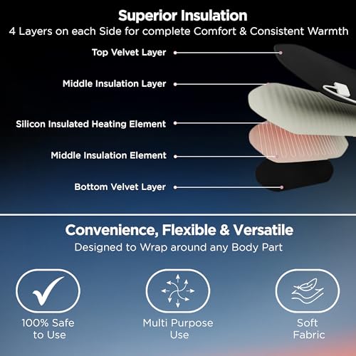 Image of Dr Trust USA Velvet Orthopedic Electric Heating Pad for Back Pain I Heat Belt for Menstrual Period Cramps, Shoulder & Knee Pain Relief with Temperature Controller & Overheat Safety-388