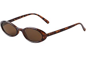 VIA LEECA Women's Trendy 90's Vintage Oval Sunglasses