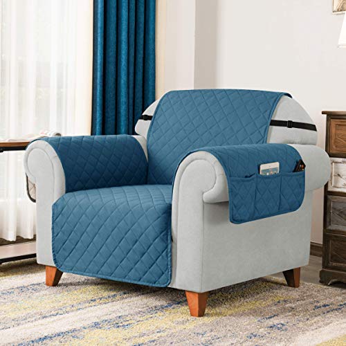 Chun Yi Reversible Sofa Cover Quilted Slipcover Set For Sofa Towel, Furniture Protector With Elastic Strap For Living Room Machine Washable Couch Cover Sets(Chair+Loveseat+Sofa, Turquoise) #TOP1