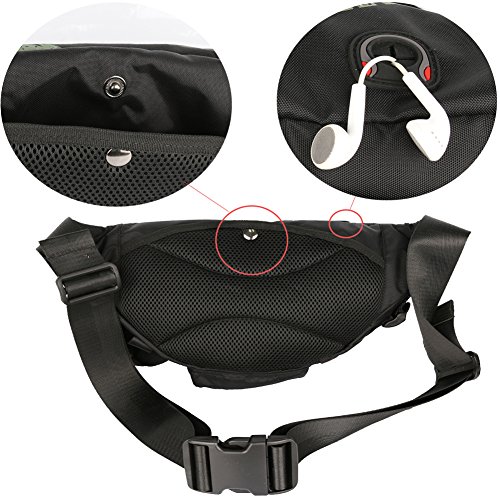 Fanny Pack, Sling Bag, Larswon Waist Pack With Bottle Holder, Running Bag Hiking Waist Bag Black #TOP4