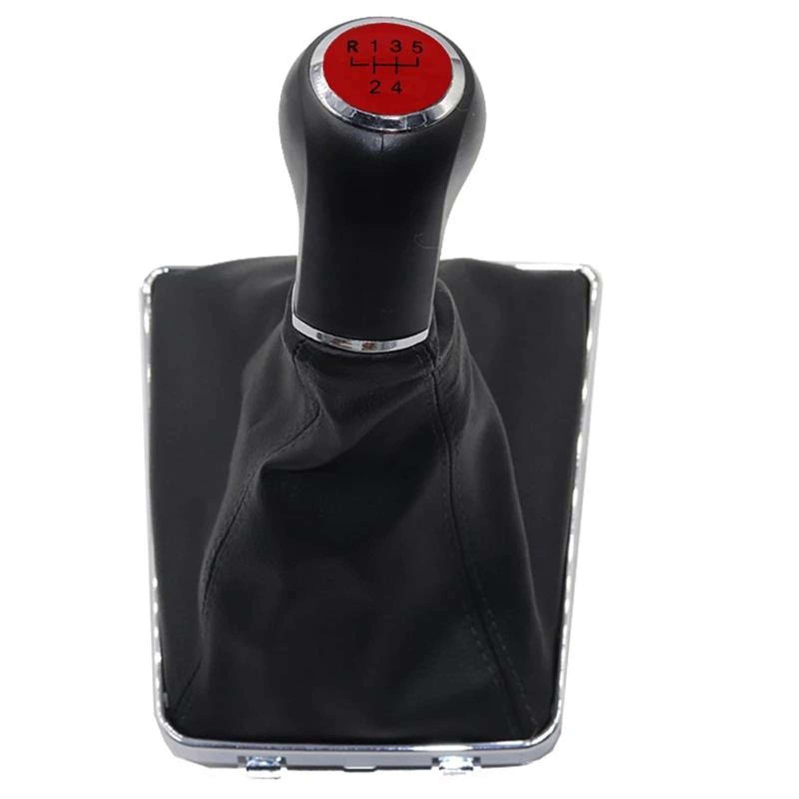 Fhuwaz One Color Car Gear Knob For Vauxhall Astra H 1.6 2004-2010 Gearbox Gaiter Stick Boot Jacket Handles Gear Shift Knob Lever Shifter 5 Speed(R12345 Black1)