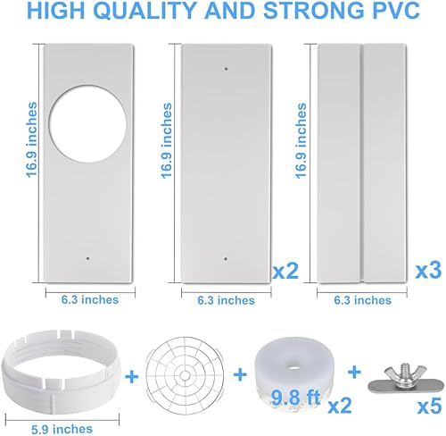 Miniatura 5 de NWESTUN Kit de ventilación portátil para puerta corrediza, kit de ventana de aire acondicionado portátil 2024 para puerta corredera, longitud máxima