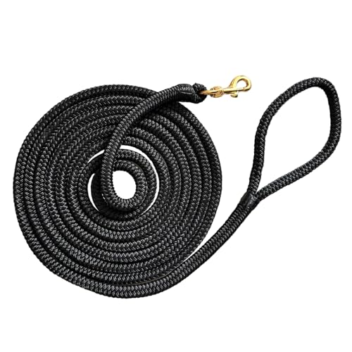 Double Braided Nylon Horse Lead Rope,Horse Lead Line, with a Snap Hook (1/2\" X 15ft)