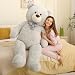 MorisMos 140cm riesen Teddy, groß teddybär XXL Valentinstag deko bär, weich XXL Kuscheltier plüschbär Kinder Jungen männer Mann fruend