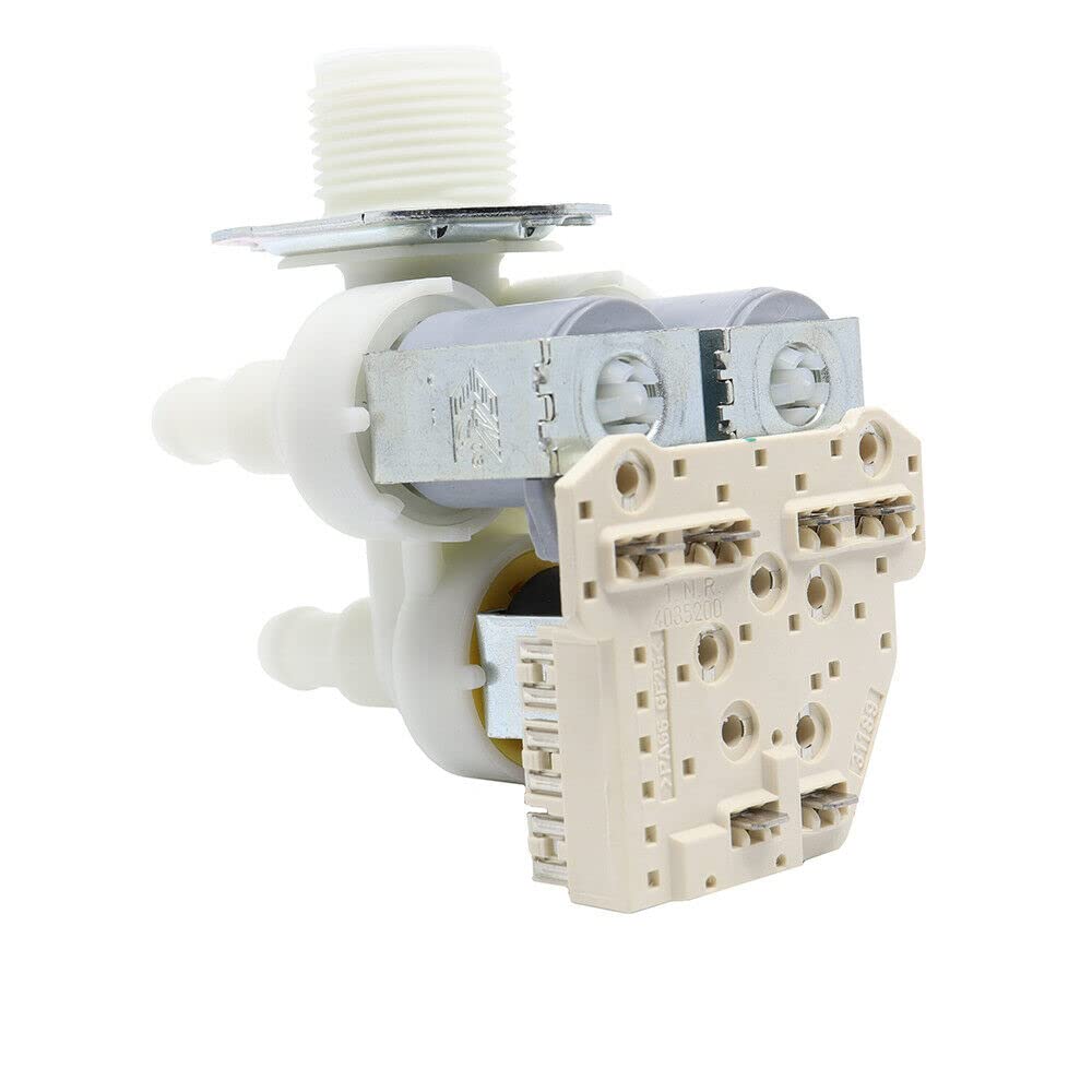 Easyricambi Elettrovalvola Per Lavatrice Universale – 3 Vie, 90°, Attacco 12mm, Codici 481981729328, 00209039, 62AB015RP