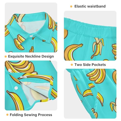 CaTaKu Hawaiian Shirts for Boys, Boys Hawaiian Shirt Button Down Short Sleeve, Boys Summer Beach Shirts and Shorts Sets 3-10T3