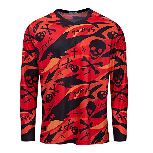 Maillot de cyclisme homme pour rouler en VTT Downhill et moto tout l'été