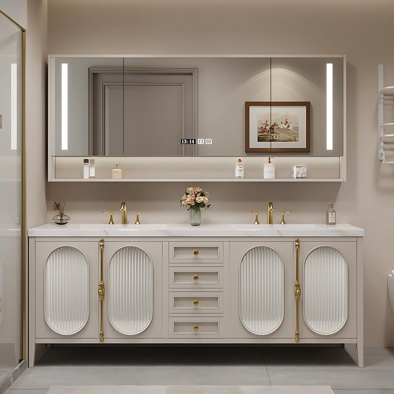 Amazon.com: High QLO Double Bathroom Vanities Sink Set - Modern ...