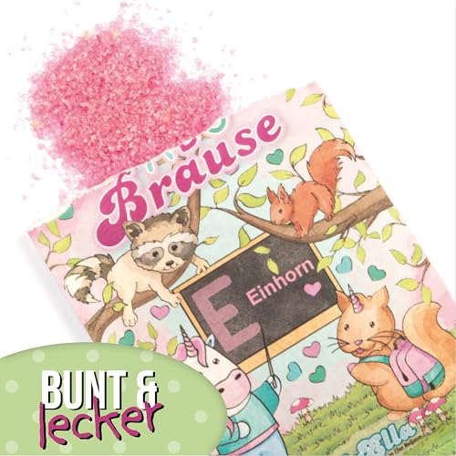 Tapirella Brausepulver 10er Set, ABC Schulanfang Trinkbrause, je 5 Tüten Himbeere und Waldmeister, 1. Klasse für ein Kaltgetränk, Einschulung, Schultüte, Schule & Kinderparty vom Lutz Mauder Verlag