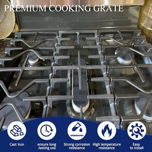 Shengyongh CC27151 (2-Pack) CC27150 (1-Pack) ge Center Grate for Gas Stove JGSS66SEL1SS, JGB735SP1SS, PGB935YP1FS, PGB940SEJ6SS, PGB940SEJ7SS, PGB940SEJ8SS, PGB940ZEJ1SS by Shengyongh - Used condition - Image 3