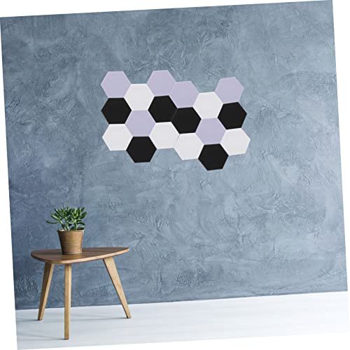 BESPORTBLE 12 piezas paneles acústicos de alta densidad para paredes autoadhesivos hexágono, aislamiento acústico, paneles absorbentes de ruido de fieltro para casa, estudio, oficina y techos miniatura 5
