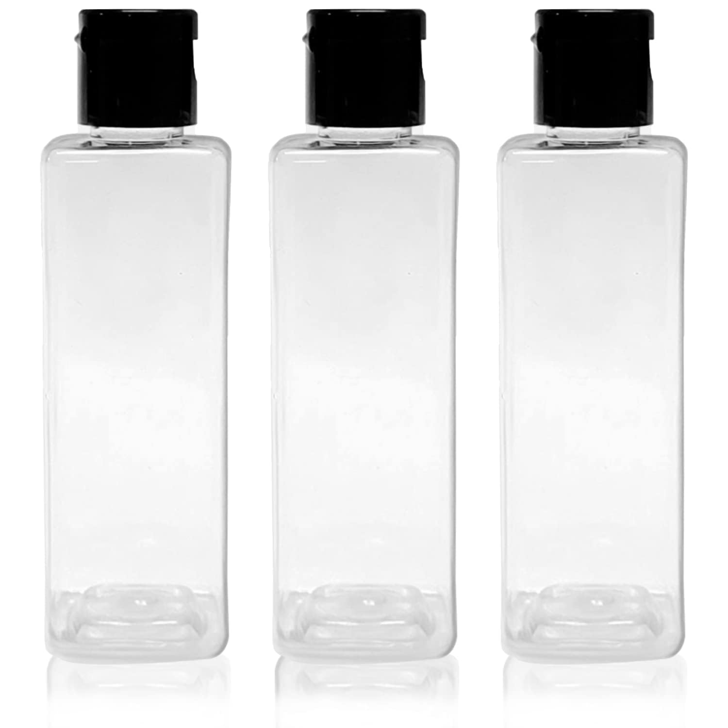 SHREE MAHA 200ml Empty Clear Square Bottle with Black Flip Top Cap,Multipurpose Reusable Container for Hair Oils, Shampoo, Conditioner, Lotion, Medicated Oil and Sanitizer (PACK OF 10)-image-16
