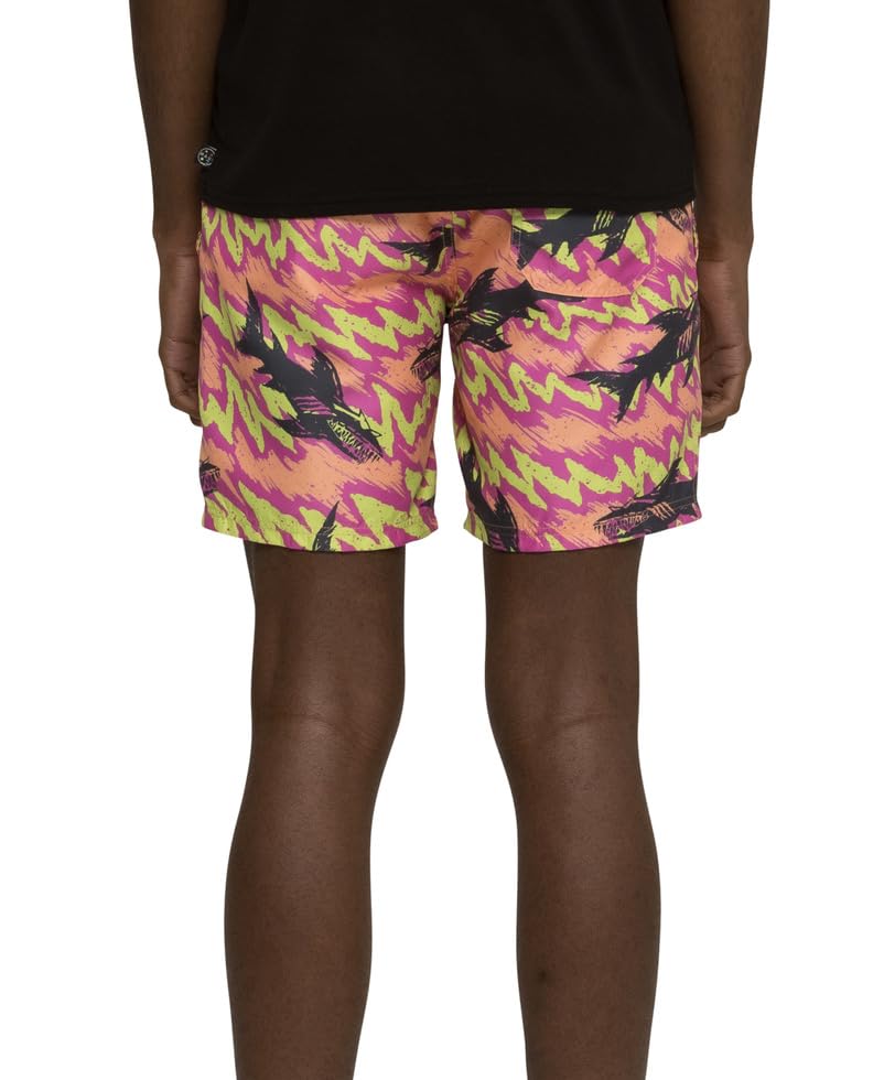 Maui and Sons Frenzy Mens Pool Short Pink