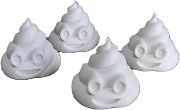 Znet3D Poop Fridge Magnet - Pack of 4 - Add a Touch of Humor to Your Kitchen! White