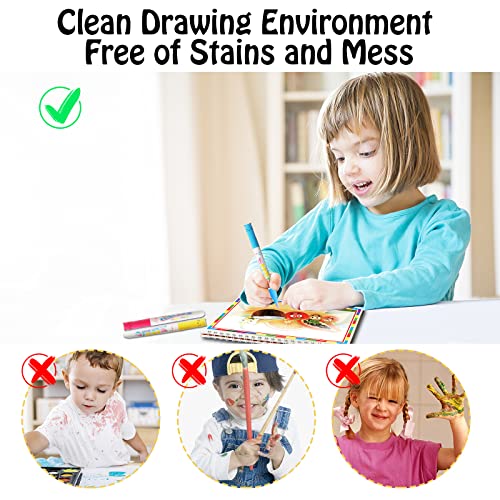 Air Blow 3 Pack Water Coloring Books For Toddlers, Water Painting Book For Toddlers, Paint With Water Books, Water Doodle Book Toys For 3-5, Travel Toys For Toddlers, Educational Learning Toy #TOP5