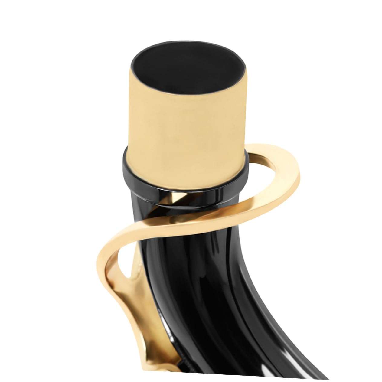Bocchino Sax Contralto Ricambio, Collo Curvo in Ottone Nero Nichelato | Superficie Liscia e Sbavature, per Musica, Indicato per Ragazzo Ragazza e Famiglia