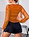 Avidlove Fishnet Crop Top Womens 80S Shirt Mesh T Shirts for Women Orange S