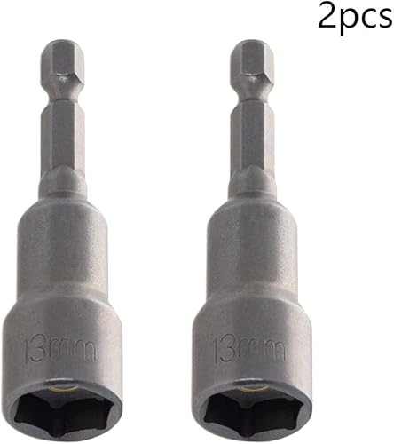 Miniatura 4 de Utoolmart Broca de cambio rápido de 14 de pulgada con vástago hexagonal de 0.512 in, 2 piezas de longitud de 2.559 in, métrica con magnética, 2