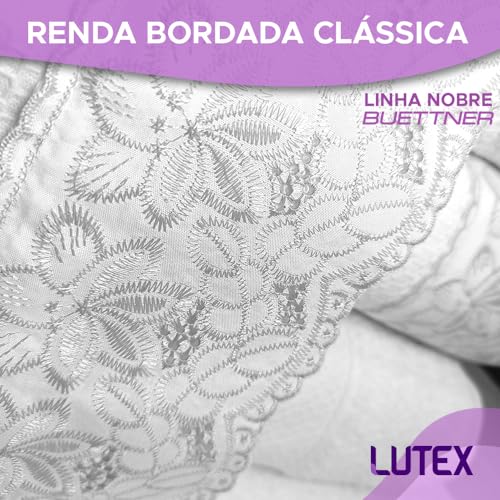 Jogo de Toalhas de Banho Buettner Melody - 100% Algodão - Renda Bordada Presente Casamento 5 peças (