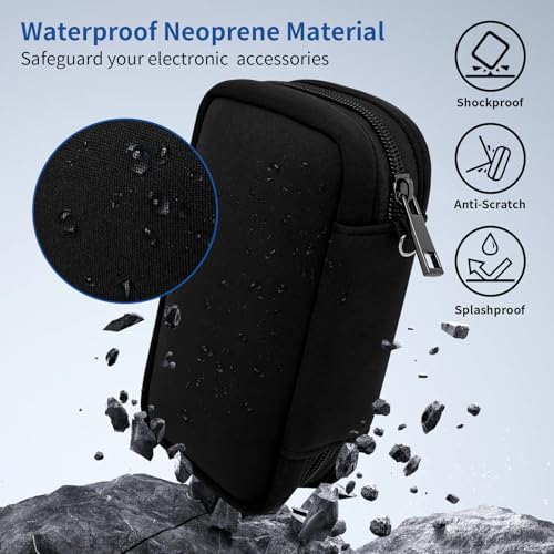 Wooolken USB Stick Aufbewahrungstasche,Tragetasche für bis zu 20 USB-Sticks, Organizer für Speicherstick elektronische Kleingeräte, Kompakte Tasche für USB Flash Drives,Schwarz