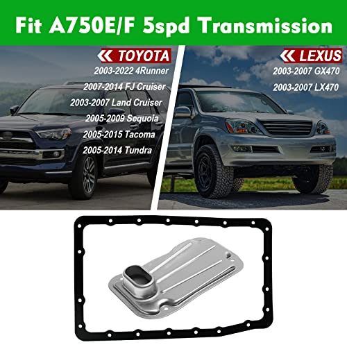 Engine Dancer 35330-60050 A750E/F 5Spd Automatic Transmission Filter With Gasket Compatible With 03-07 Gx470 Lx470 Land Cruiser 4Runner Sequoia Tundra 4.7L 05-22 4Runner Tacoma Tundra 4.0 #TOP5