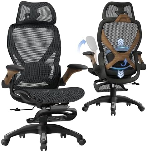 ELABEST X100 Ergonomic Office Chair with Footrest, Big and Tall H...
