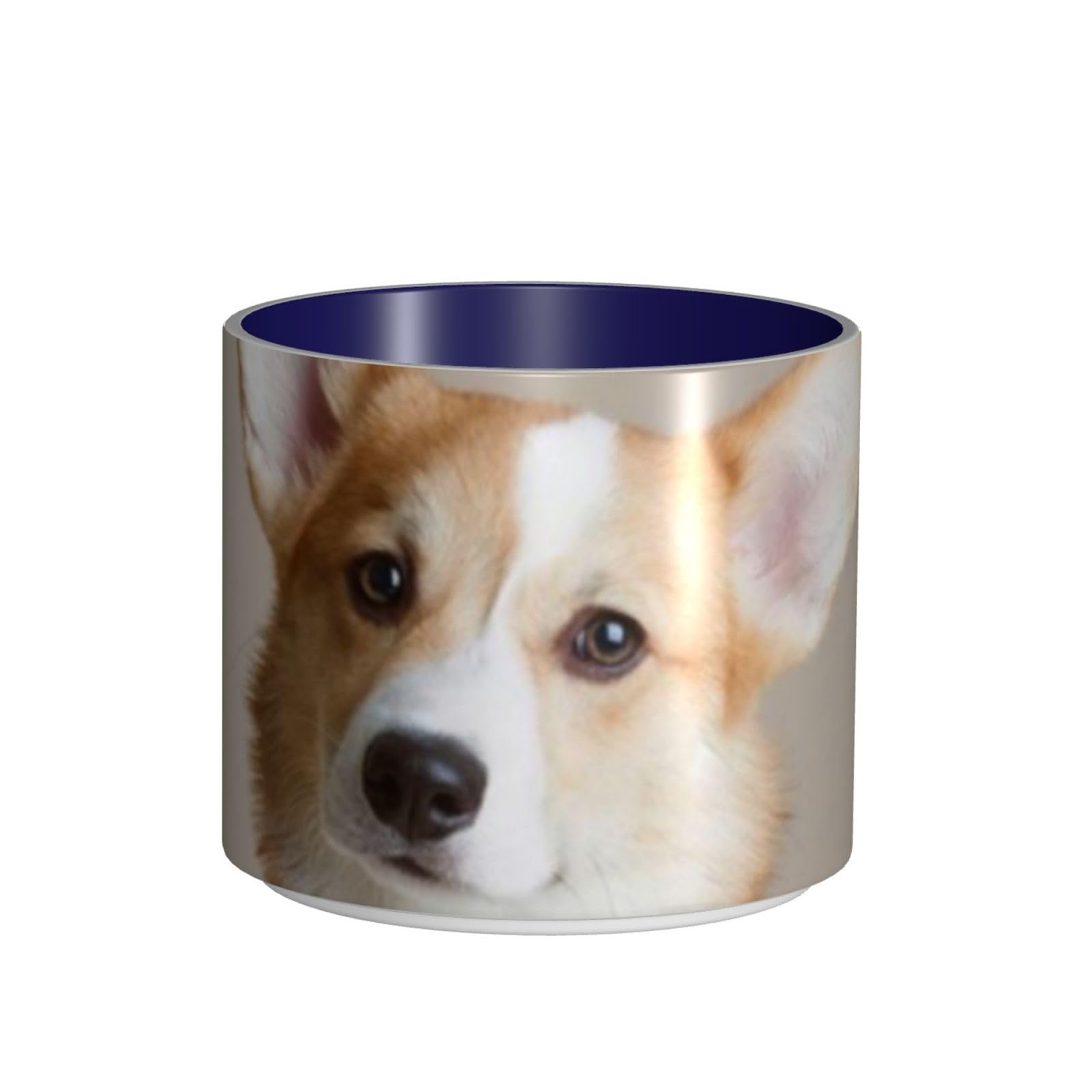 Corgi Dog-Beige bedruckte große Keramiktasse Kaffeetasse
