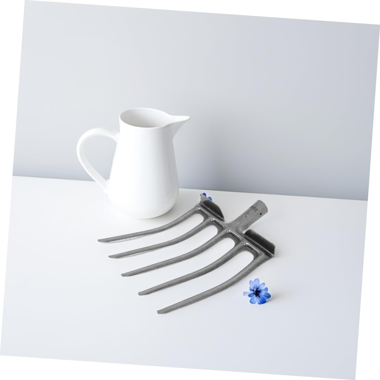 Toyvian Forca da Giardino in Acciaio 5 e 6 Denti per Scavo e Rottura Terreno, Strumento Stabile per Coltivazione e Attività Agricole in Aiuole e Orto