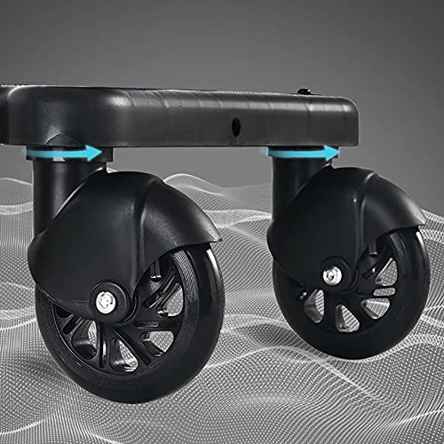 Buggy Board für Kinderwagen, Universal Kiddy Board Buggyboard mit Sitz 360 Grad Stabiles Zweirad für Kinder von 2–6 Jahren (25 kg)