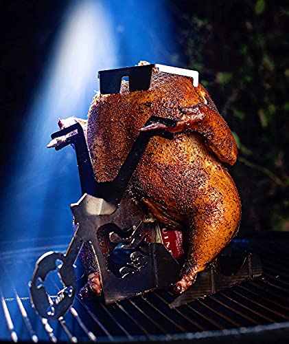 Portable chicken motorcycle BBQ-Beer Can Chicken Holder-beercan Chicken Stand for grill Roaster oven-Chicken things… - Afbeelding 3