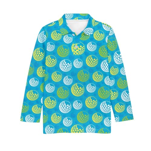 HUIACONG Kids Golf Shirts with Button Under Shirts for Boys Girls Sweatshirts