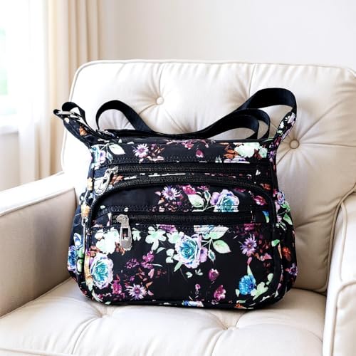 Image of Pealwel Women Shoulder Handbag Roomy Multiple Pockets Bag Ladies Crossbody Purse Tote Top Handle Satchel