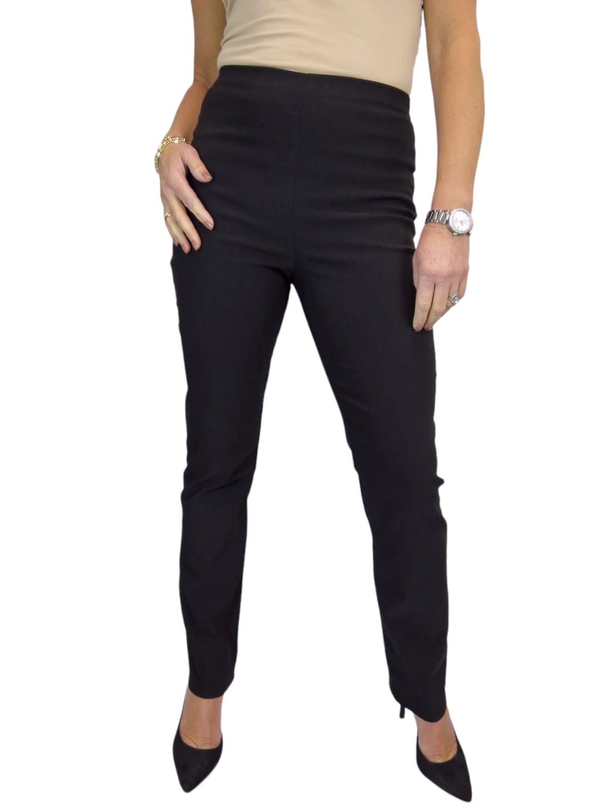 Paulo Due Elasticated Waist Trouser for Women Pull On Black (22)