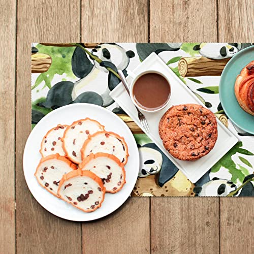 Set de table panda vert x6 antidérapant et résistant pour repas - 7