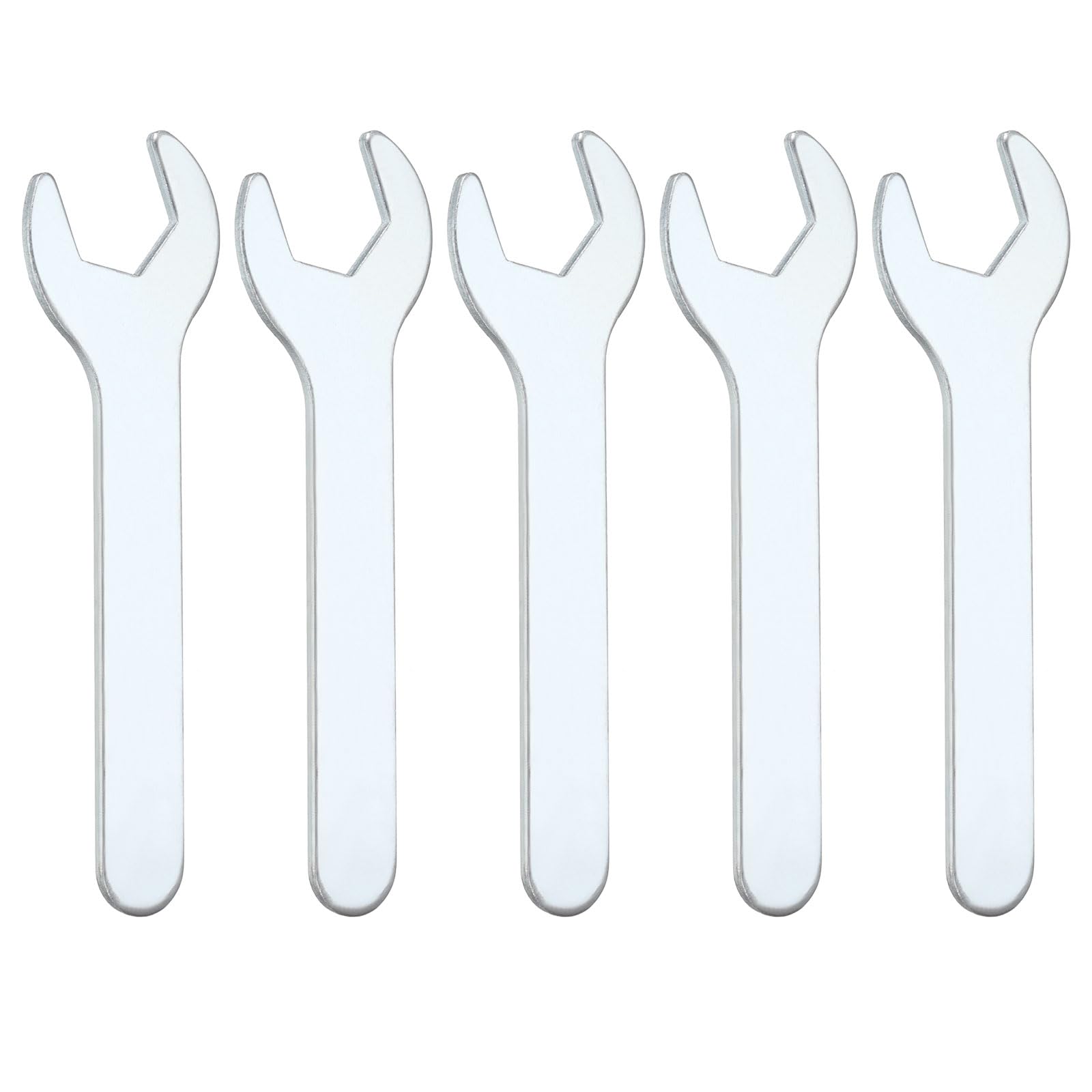 sourcing map 5pcs Super Thin Open End Wrench 21mm Metric 126mm Long 2.8mm Thickness Lightweight U-Shaped Spanner Single End Wrenches for Automotive Repair Furniture Assembly